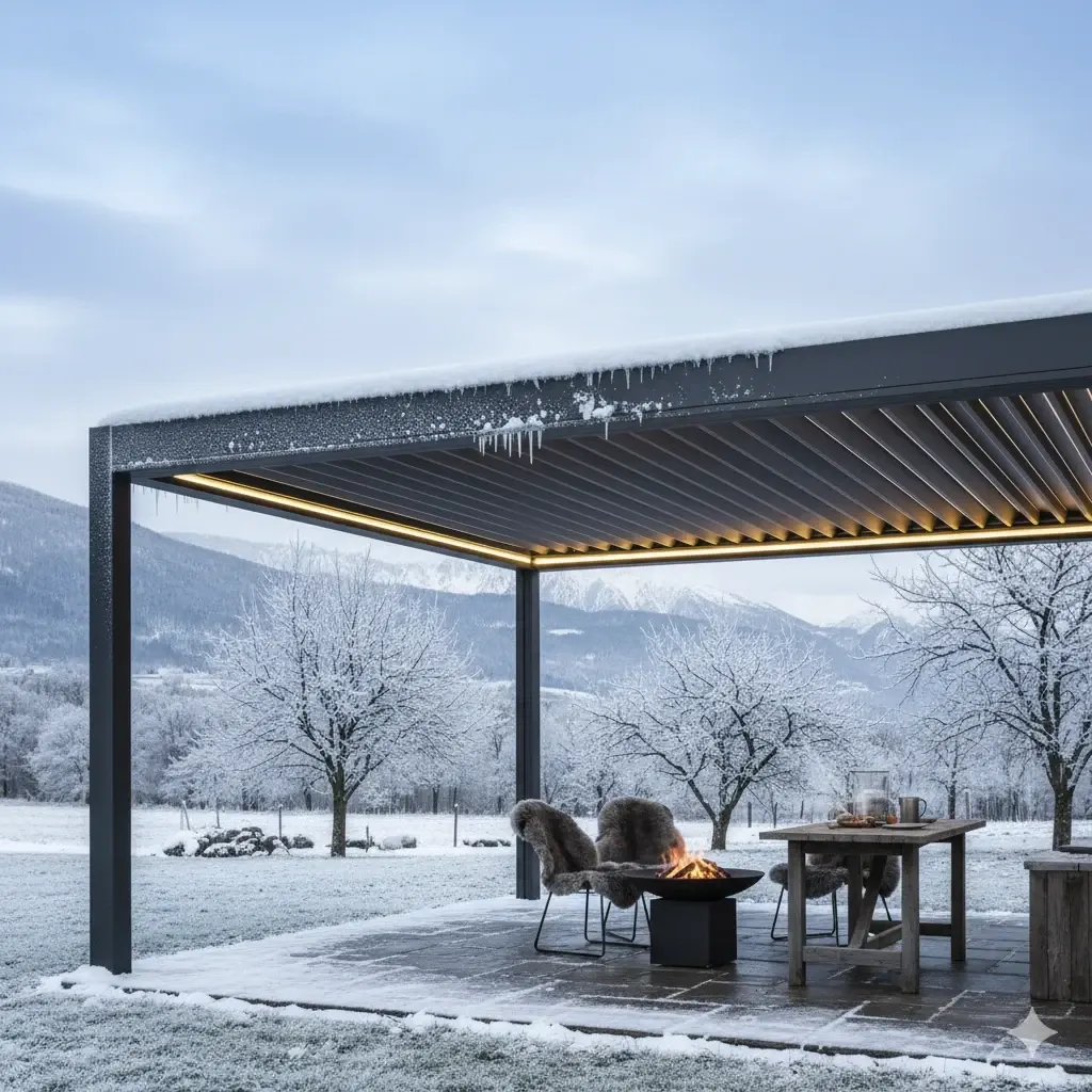 pergola en hiver