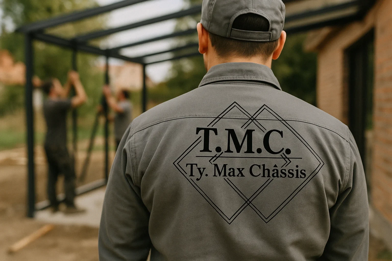 Ouvrier de Tymax Chassîs sur le chantier