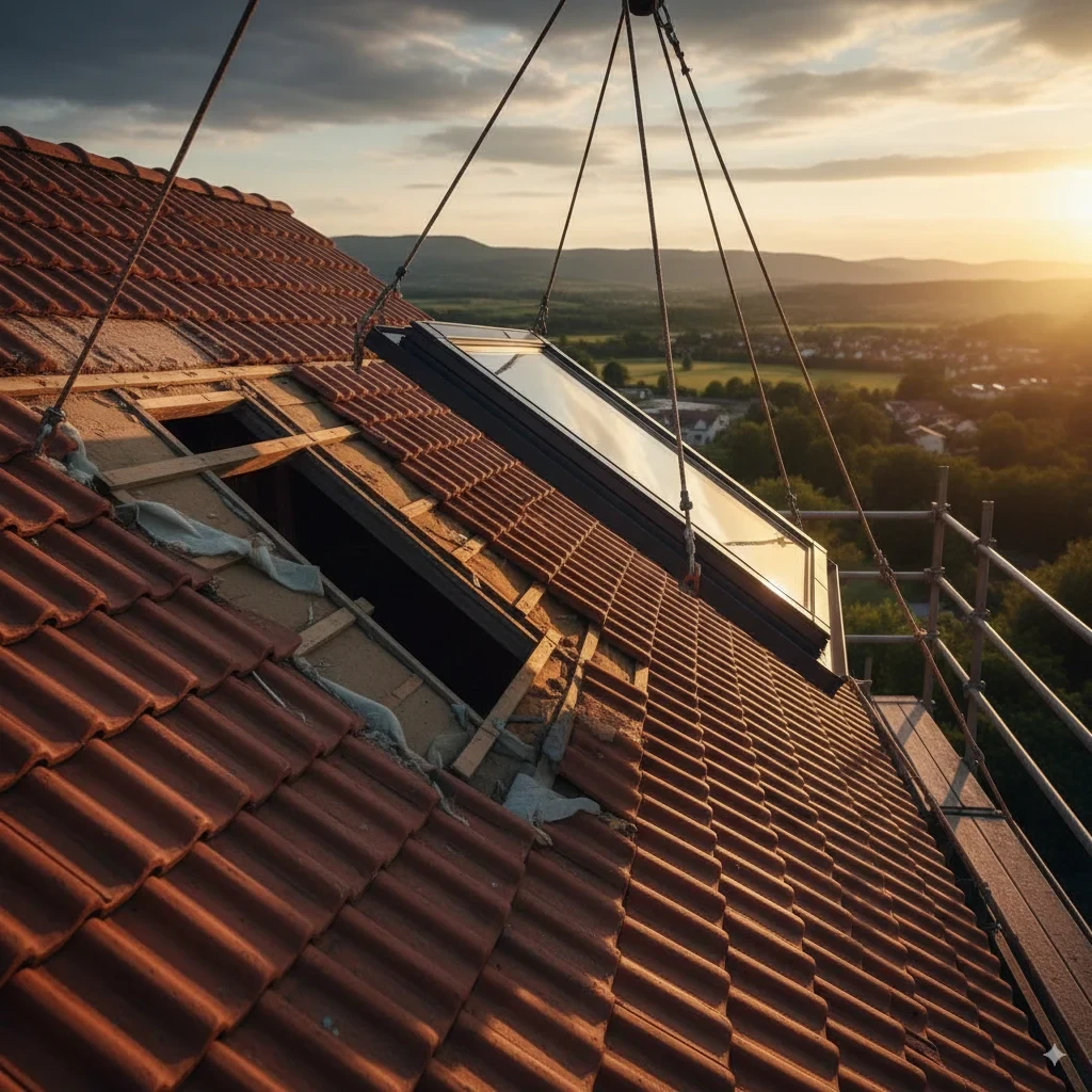 montage d'une fenêtre de toit